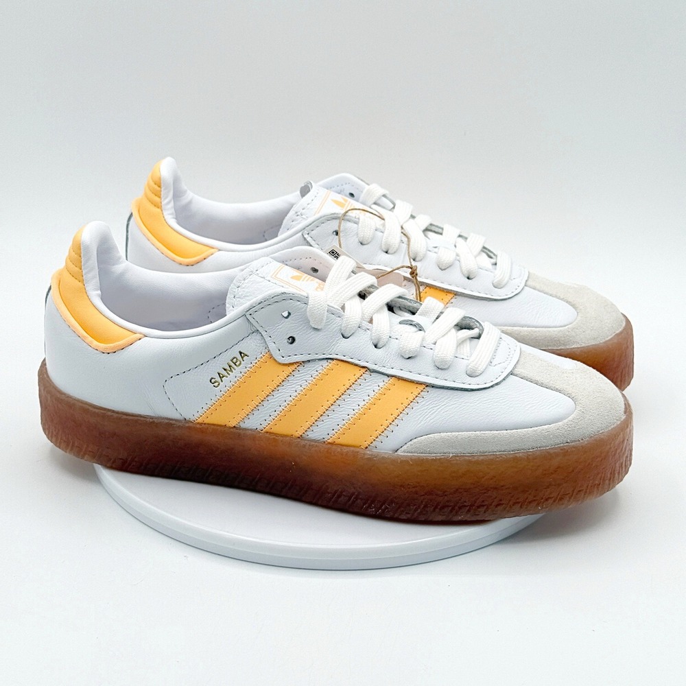 Adidas Sambae J 'White Acid Orange Gum' / Size 7 Y fits Womens 8 / Jp5933, New
